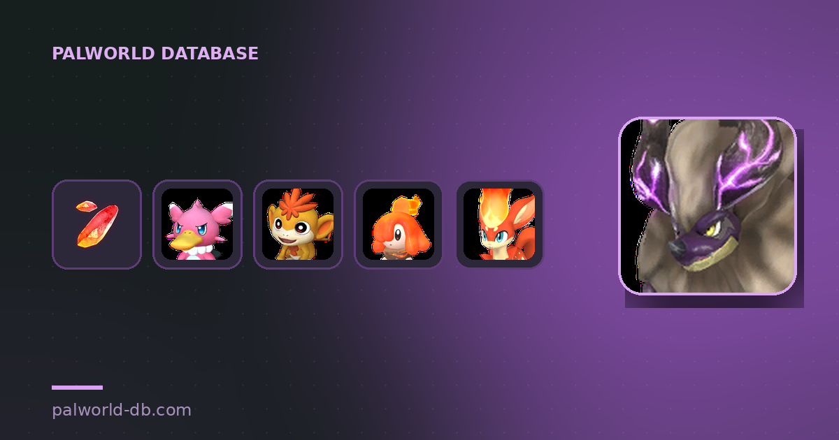 List of All 43 Fire Type Pals and Where to Find Them — Palworld Database