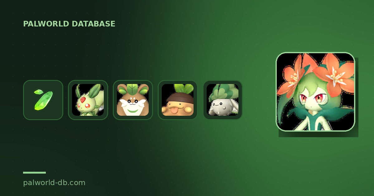 List of All 46 Grass Type Pals and Where to Find Them — Palworld Database